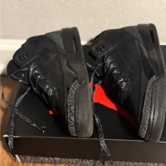 Black Cat Jordan Kids Sneakers in Black and Gray